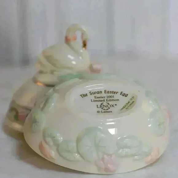 Lenox 2001 The Swan Easter Egg Lidded Trinket Box Limited Edition - Picture 10 of 10